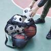 Mesh Socce Ball Bag Large Sports Ball Bag Secure Side Pocket Team Work Ball Bags Gym Sports Equipment Bag for  Adults Kids