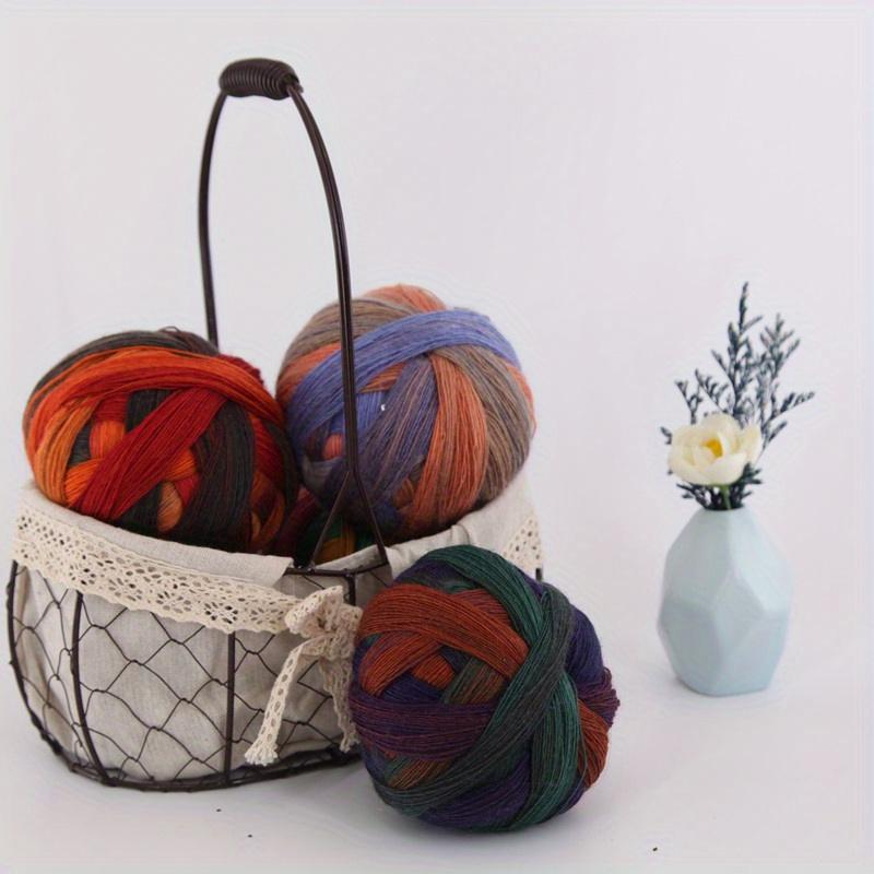 6pcs Gradient Chunky Wool Yarn for Blankets Super Bulky Bundle (600g) - Extra Thick & Soft Hand Knitting Yarn for Cozy DIY Winter Projects