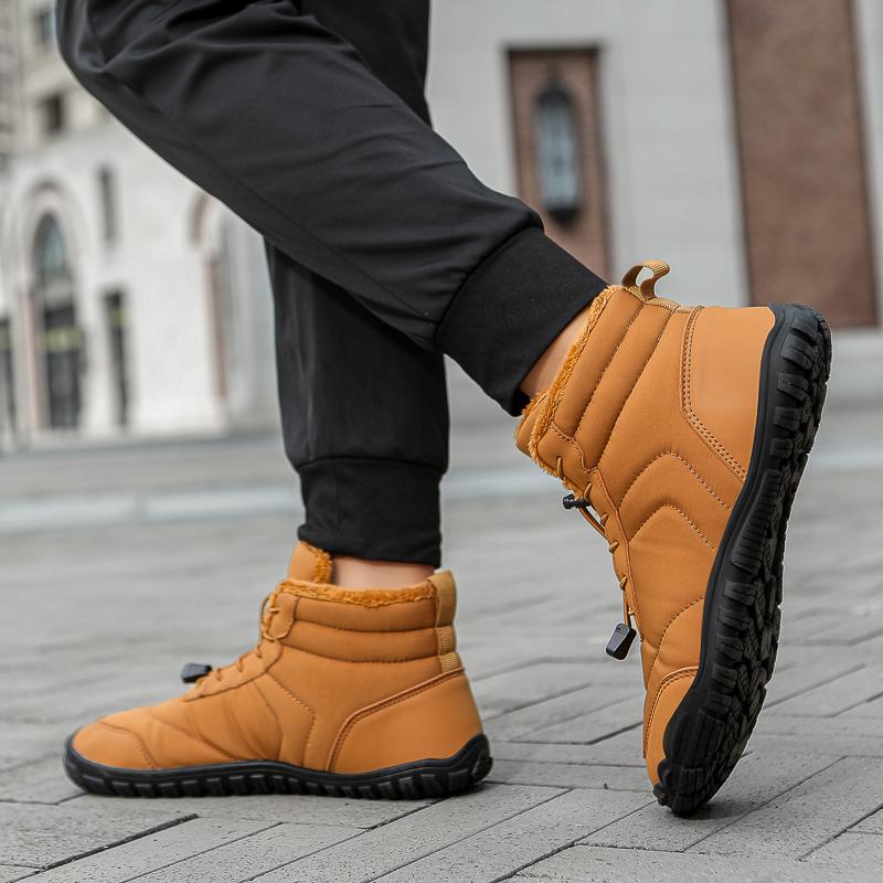 Winter Plush Snow Boots Thick Soled Anti-slip Cotton Shoes Men Women Short Ankle Boots Wear-resistant Outdoor Sneakers