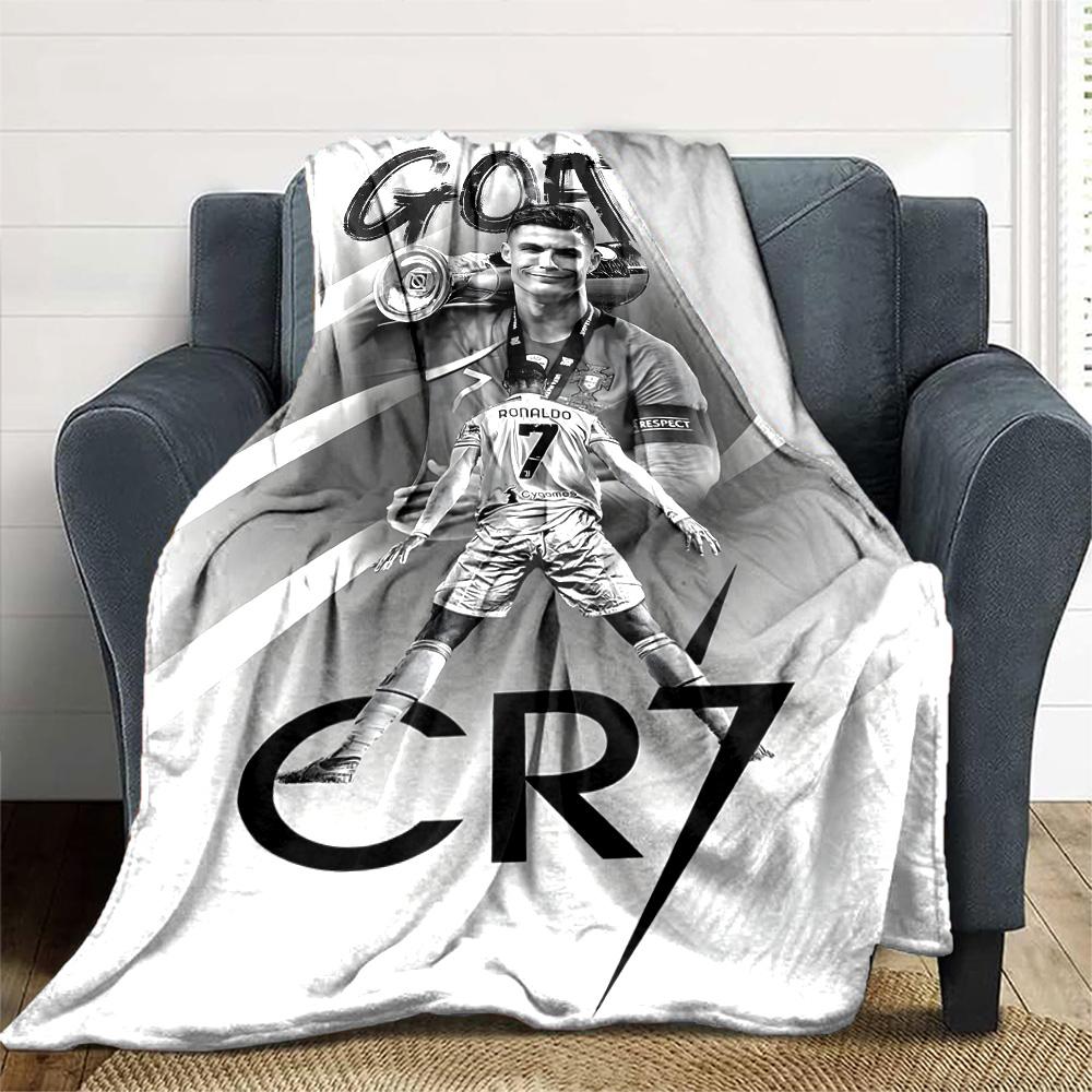 CR7 Football Blanket Ultra-Soft Suitable for Chair Sofa Livingroom for All Occasions Modern Style Perfect Gift for Relatives and Friends