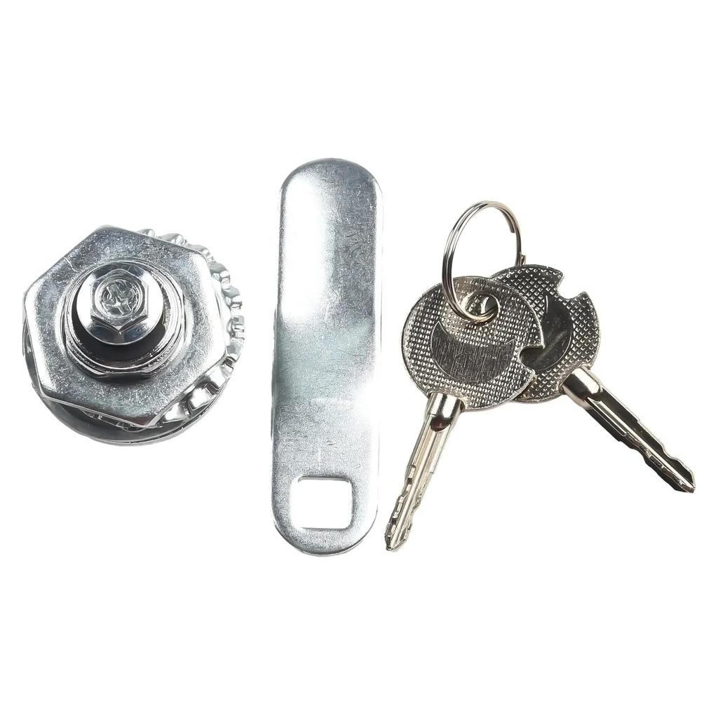 Cam Lock Padlock Door Lock Lock Cylinder With Cover With 2 Keys Drawer Cupboard For Security Door Aluminum Alloy