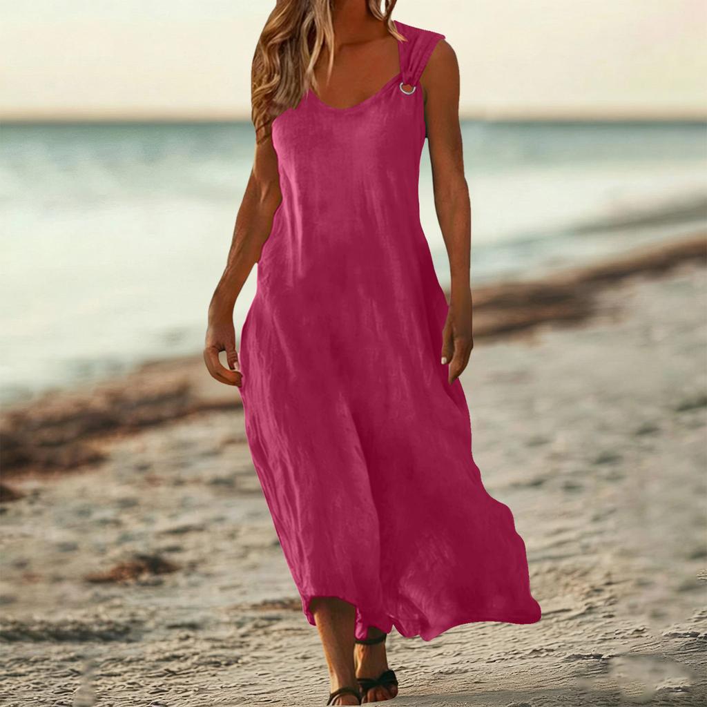 Abiti estivi da donna senza maniche vestibilità ampia abito da sole abiti da spiaggia per donna abiti eleganti per donna abiti per le vacanze per donna 2026