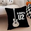 Rock Band UU2 Cushion Cover Throw Pillow Cover Hidden Button Durable Polyester Chair Cushion