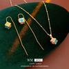 Stone Rubik's Cube Niche Light Luxury Versatile Exquisite Necklace