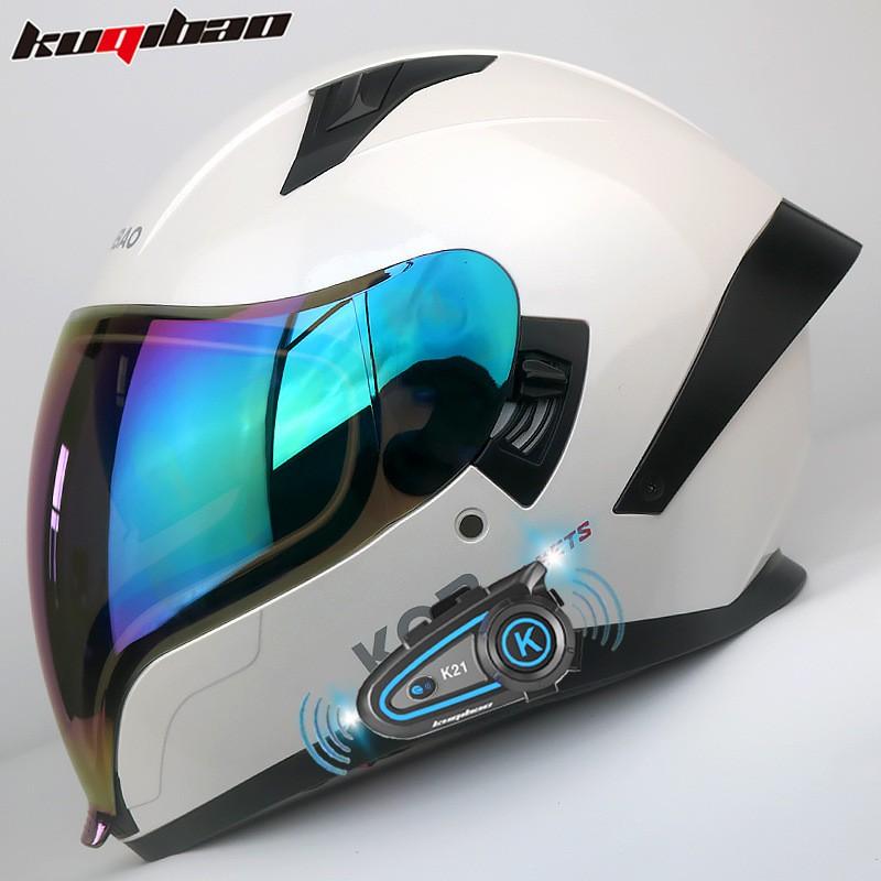Full Face Motorcycle Helmet Dual Visor 3C Certified Lightweight All With Bluetooth