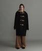 Montgomery Womens Long Original Duffle Coat With Wooden - Navy
