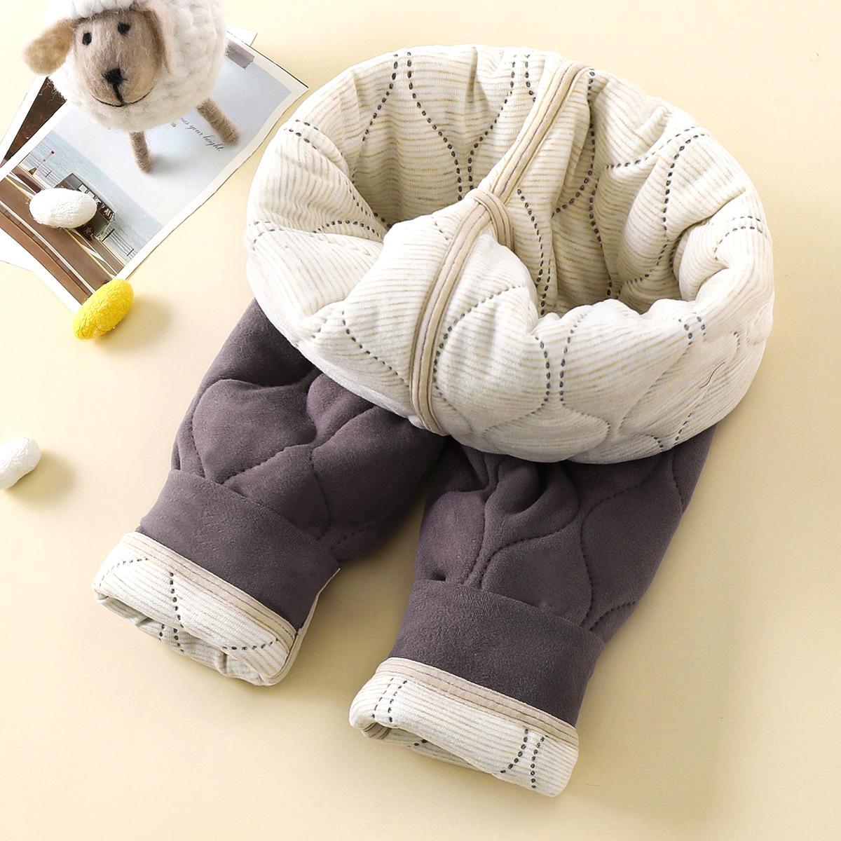 

Детские осенне-зимние теплые брюки для девочек и мальчиков, теплые брюки с подкладкой для студентов и подростков 90 серый