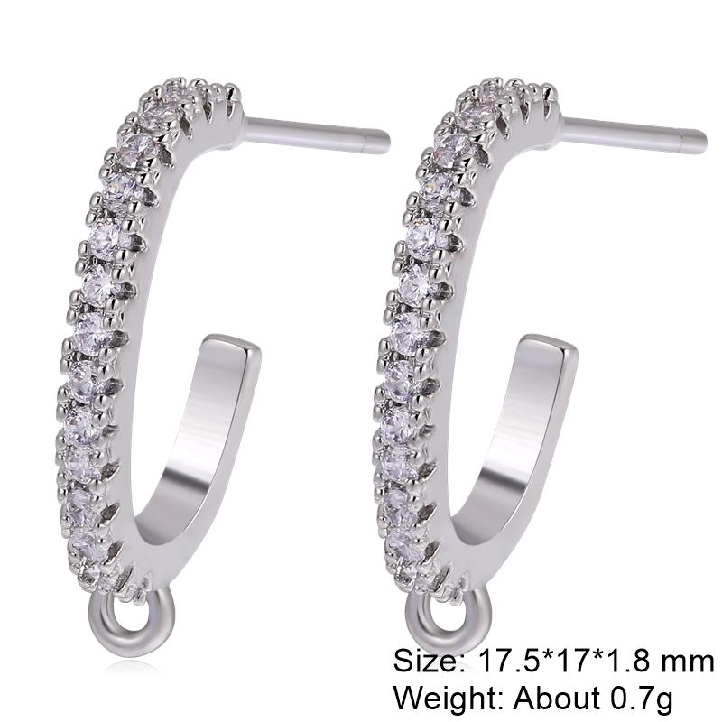 Juya 2 4 Pcs/Lot DIY Anti-Allergy Gold Silver Plated Schwenzy Fastener Ear Wire Hooks Women Earrings Accessories Supplies