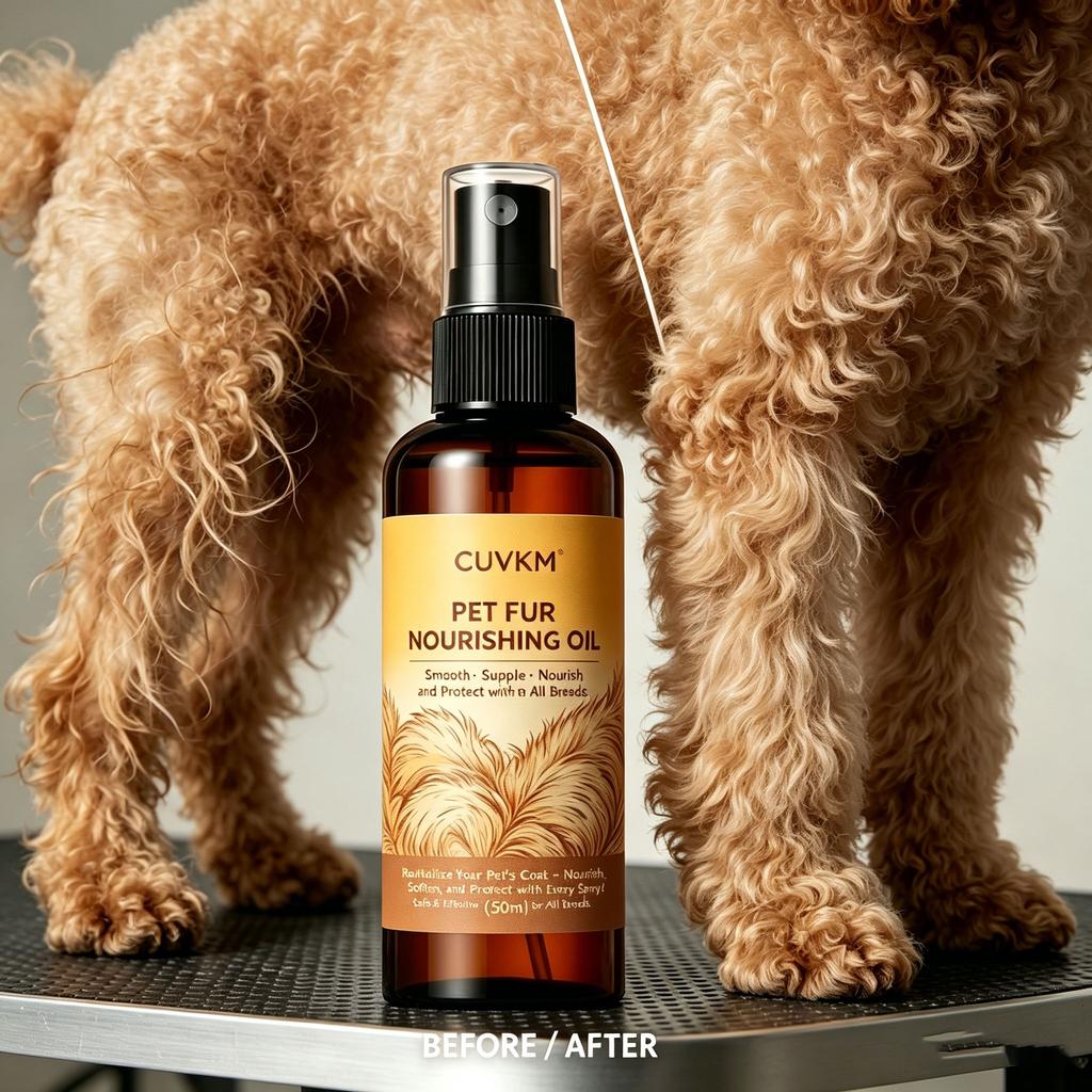 Pet Hair Care Oil Deep Nourish Dry Brittle Fur Soften Coat Reduce Frizz Grooming Essential for All Pets