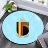 Belgium National Football Team Round Area Rug,Carpet Rug for Living Room Bedroom Sofa Playroom Decor,Non-slip Floor Mat