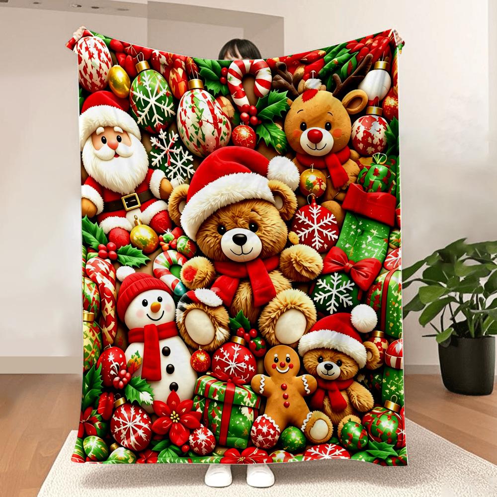 Halloween blanket Cartoon printed bear blanket Animation peripheral blanket Sofa blanket