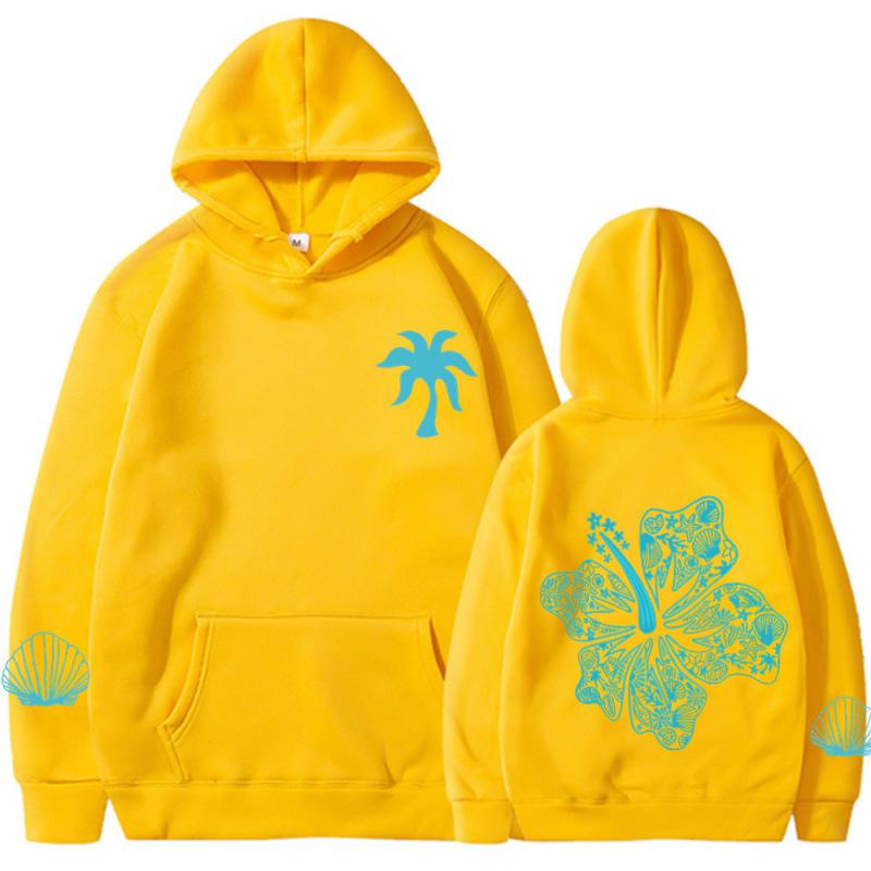 Podzimní Zimní Móda Volná Dámská Mikina Růžový Květinový Vzor Tištěná Ležérní Teplá Mikina