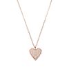 Shining Crystal Love Pendant with Trendy Stainless Steel Link Chain Necklace for Anniversaries and Valentine's Day Gifts