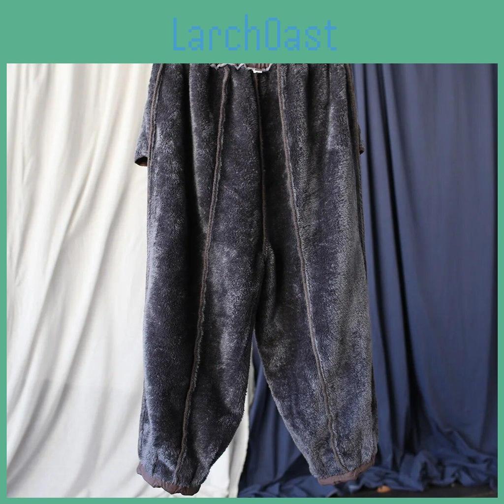 Plush Women Warm Vintage Johnature Winter Parkas Elastic Waist Cotton Trouser Loose Women Casual Thick Long Pants