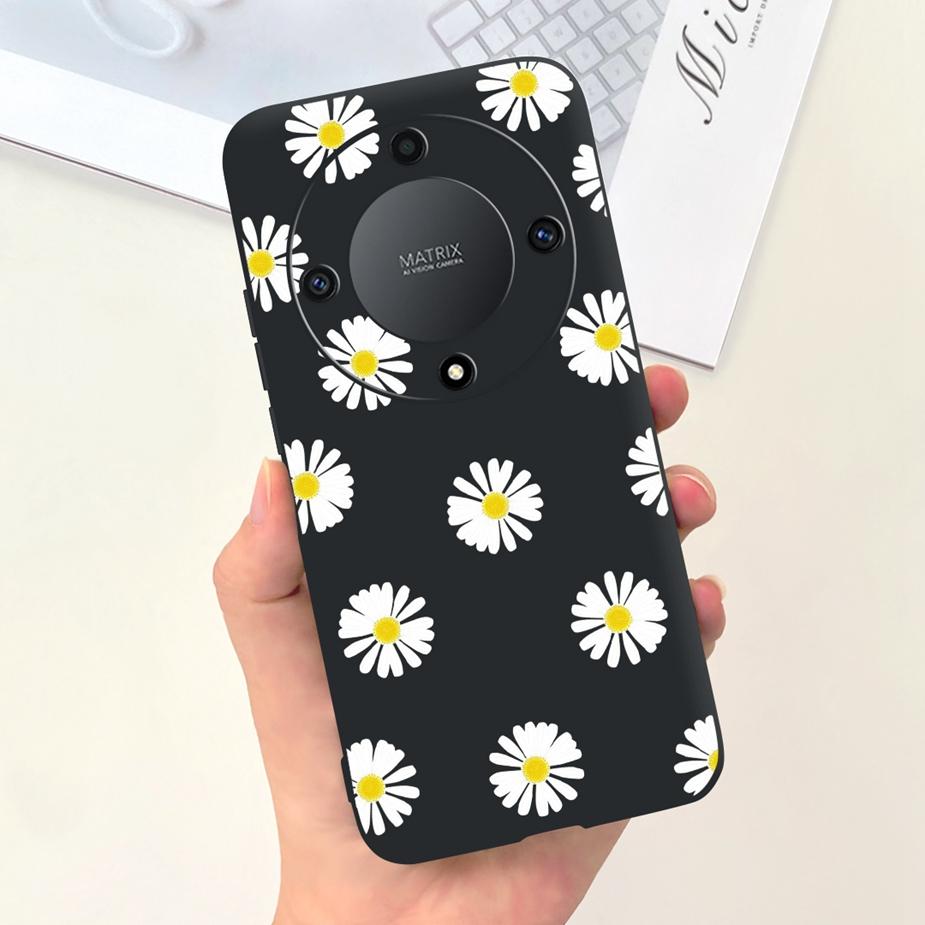 Für Honor Magic6 Lite Hülle Honor X9b Hübsche Mädchen Sonnenblumen Hülle Weiche Silikon Handyhülle Für Honor Magic6 Lite HonorX9b Bumper