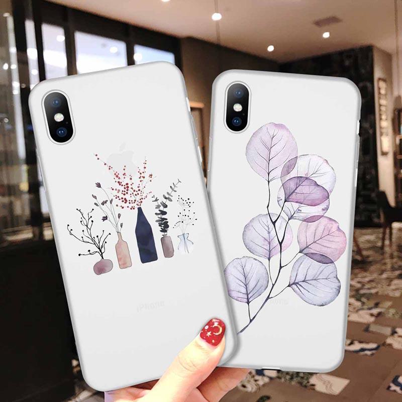 Bellissima Custodia a Fiori Per iPhone 13 12 11 Pro Max XS Max XR X 7 8 6 Plus 5 5S SE 2020 12 Mini Opaca Morbida TPU Trasparente