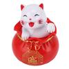 Solar Powered Lucky Cat Lucky Wealth Welcoming Cat Car Decor Desktop Cash Register Opening