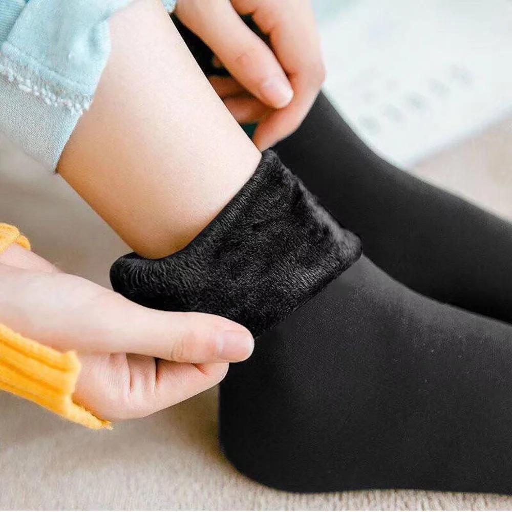 Velvet Women Winter Warm Thicken Thermal Socks Soft Casual Solid Color Sock Wool Cashmere Home Snow Boots Floor Socks