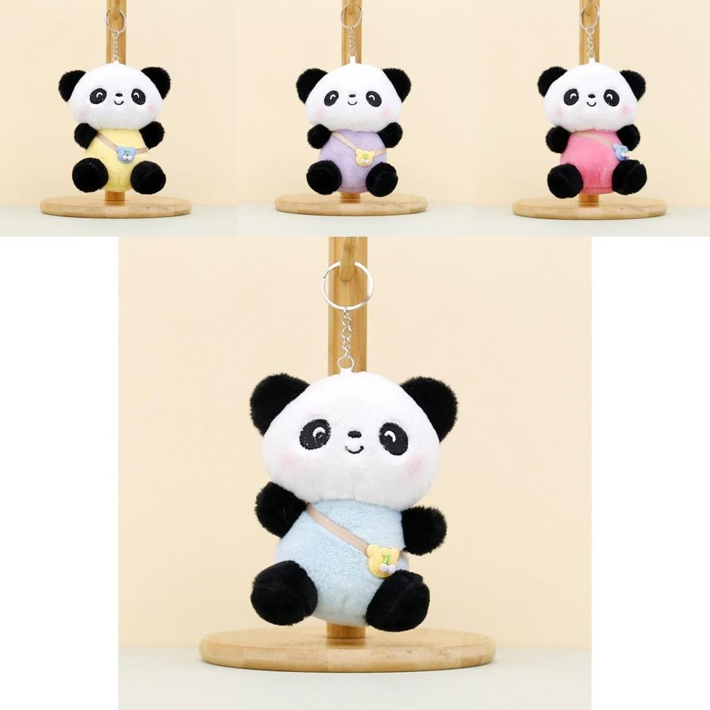 Cute Panda Plush Key Holder Soft Toy Adorable Bag Charm For Couples And Gifts
