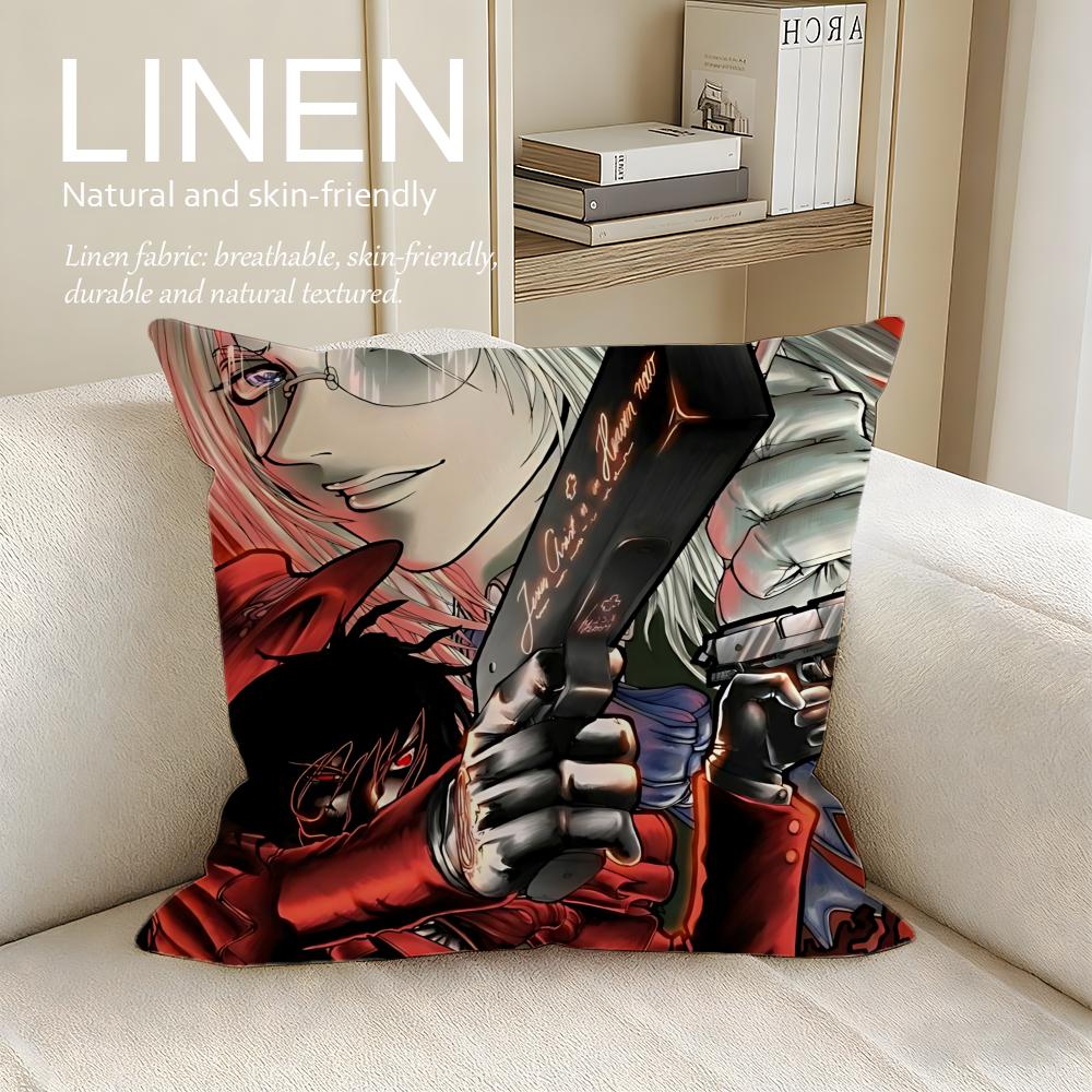 Anime Hellsing Cushion Cover Pillowcase Set Pcs x x Breathable Washable Sofa Cushion Cover