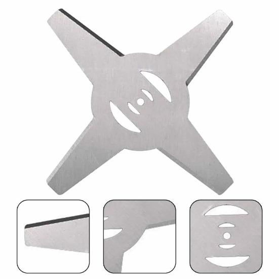 4-Teeth Lawn Mower Blade 150mm Grass Trimmer Blade Replacement Trimmer Head for Garden Lawn Weeding Daily Use