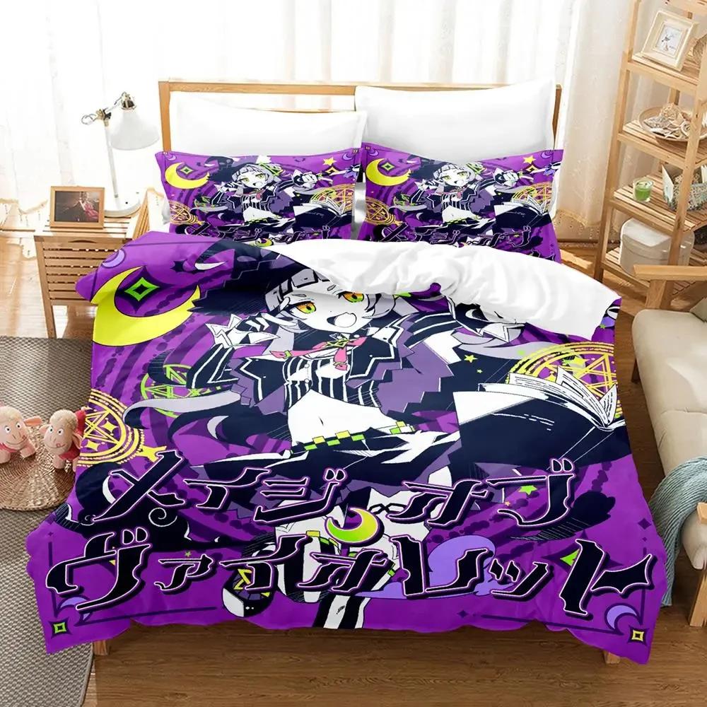 3D Print Anime Murasaki Shion Bedding Set Duvet Cover Bed Set Quilt Cover Pillowcase Comforter King Queen Size Boys Adult