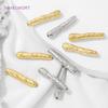 18K Gold Plated Irregular Long Strips Beads Separators,Brass Spacers Bead For Jewlery Making DIY Bracelet Making Accessories