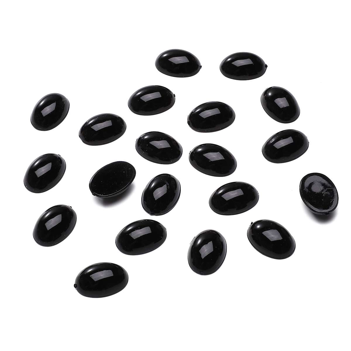 

20-100 шт./пакет, черные акриловые безопасные глаза, овальные бусины с плоской спинкой для куклы-медведя, кукольного животного, поделки своими руками, детские игрушки, аксессуары для глаз 13x18mm 10pcs чёрный