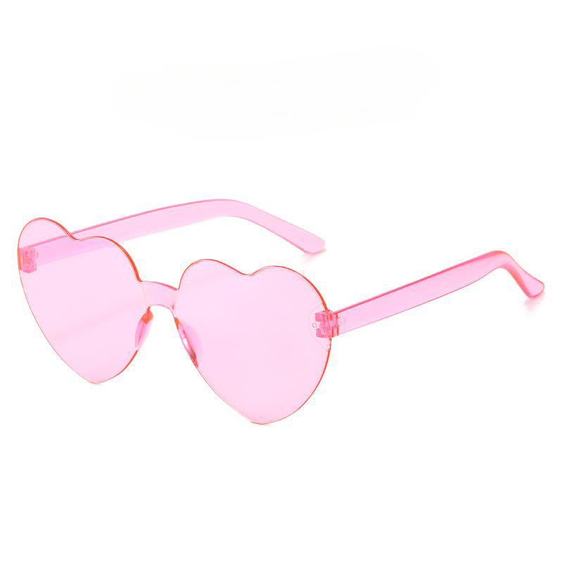 Trendy Heart-Shaped European-American Sunglasses for Women - Masquerade Party & Fun Glasses