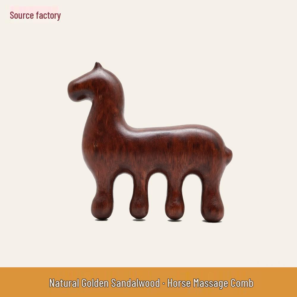 Red Sandalwood Scalp Massage Comb for Gua Sha Therapy and Beauty.