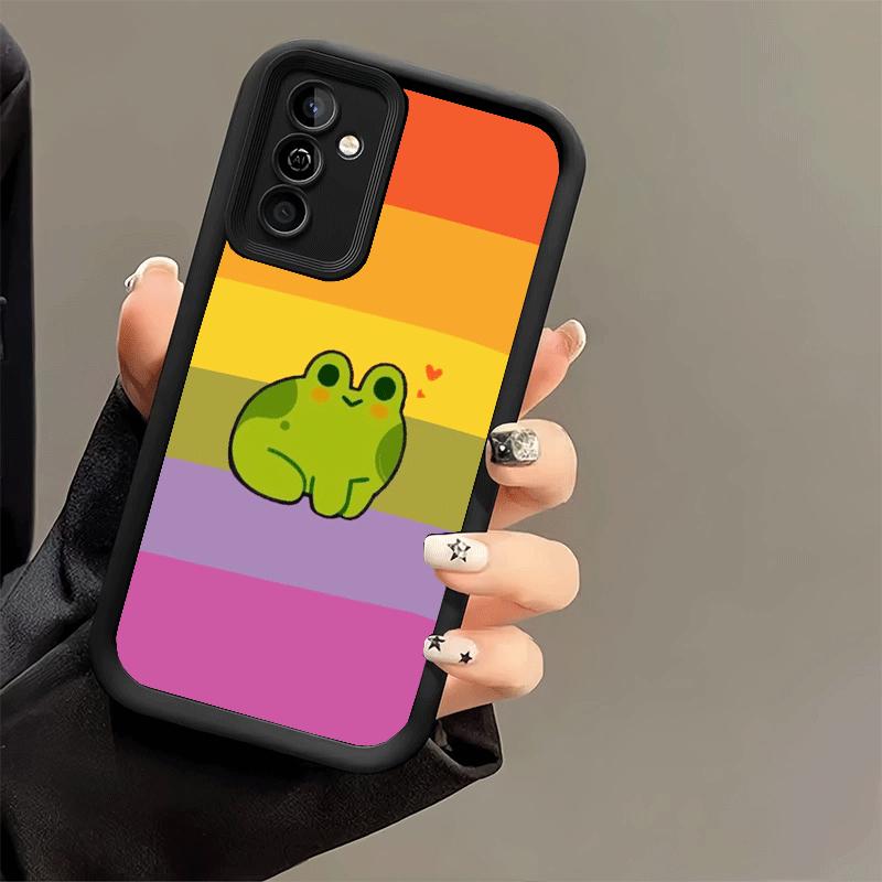 Phone Case for Samsung Galaxy A17 A16 A15 A14 A13 Cute Cartoon Frog A56 A36 A26 A55 A35 A25 A54 A34 A24 A53 A33 A23 A07 A06