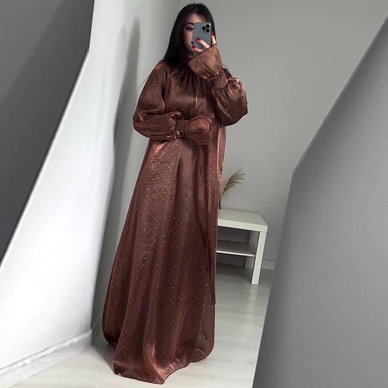 2024 Autumn Women's Elegant Polka Dot Print Dress