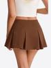 Gonna Corta Pieghettata a Vita Alta da Donna, Stile Tennis a Linea A, Gonna Casual