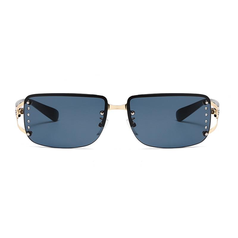 Hipster Internet Celebrity Sunglasses Rimless Diamond Box Sunglasses Female Millennial Future Technology Punk Sunglasses