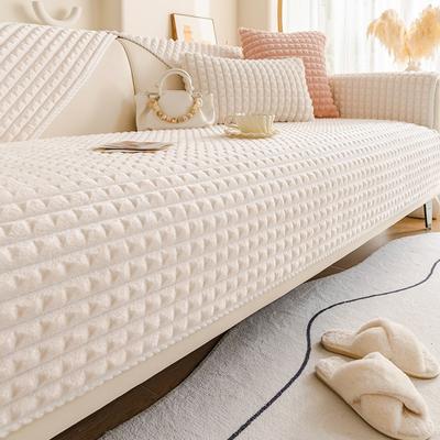Velvet Sofa Cushion Winter Thickened Fleece Simple Modern Cushion Non-Slip Sofa Cover Cover Cloth