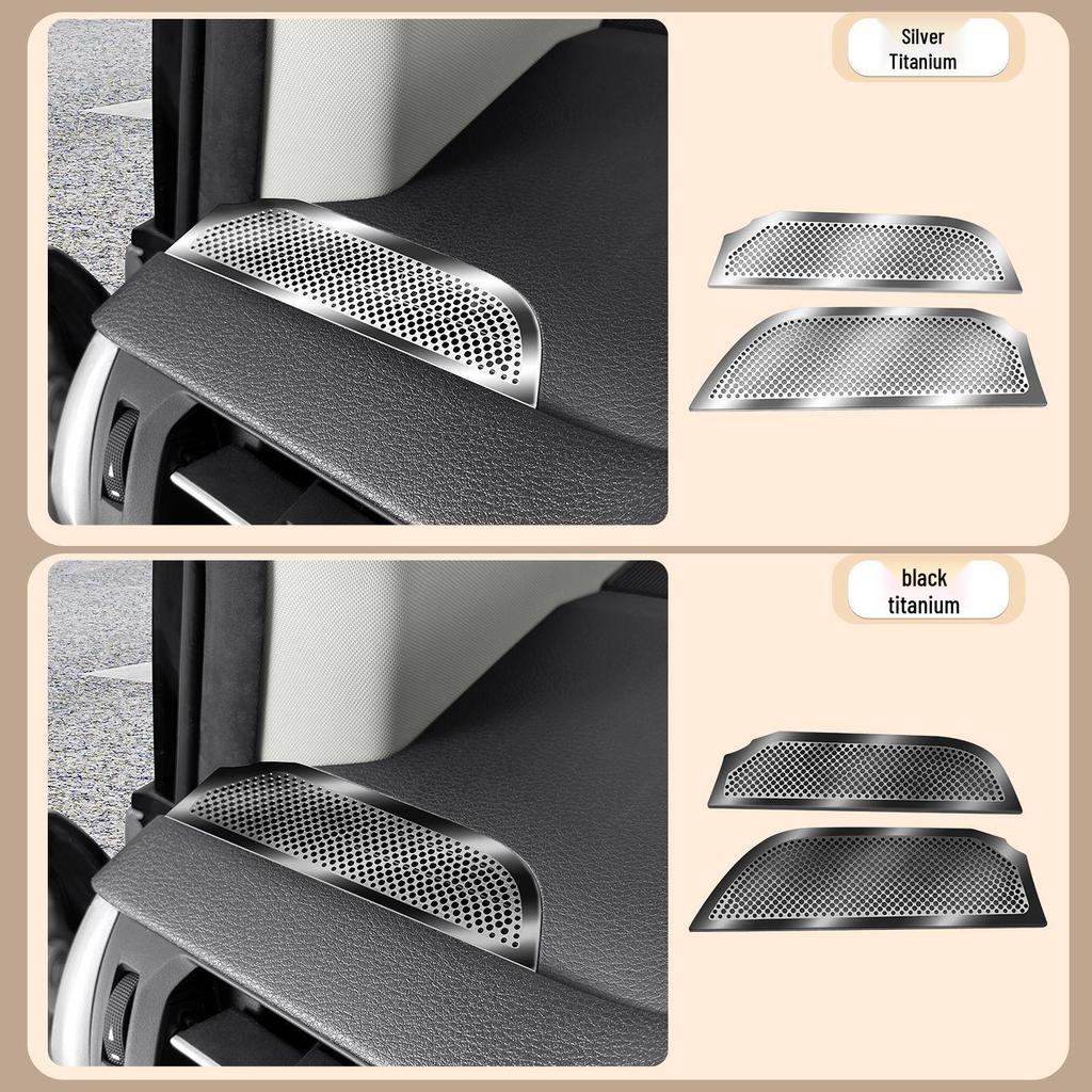 Stainless Steel Dust Covers for Toyota C-HR Gravia Dashboard Side Vents, Car Interior Accessory
