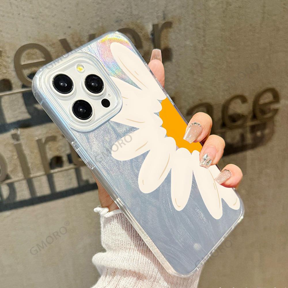 Simple daisy mobile phone case is suitable for Apple 17 small fresh iP16promax fashion 14/15pro production