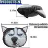 Cute Husky Dog Car Headrest Pillow- Memory Foam Car Neck Pillow Auto Seat Cushion of Headrests for Pain Pressure Relief- Cartoon Neck Support Cushion