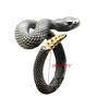 Gothic Rattlesnake Wrap Ring Serpent Adjustable Ring Unisex Birthday Jewelry