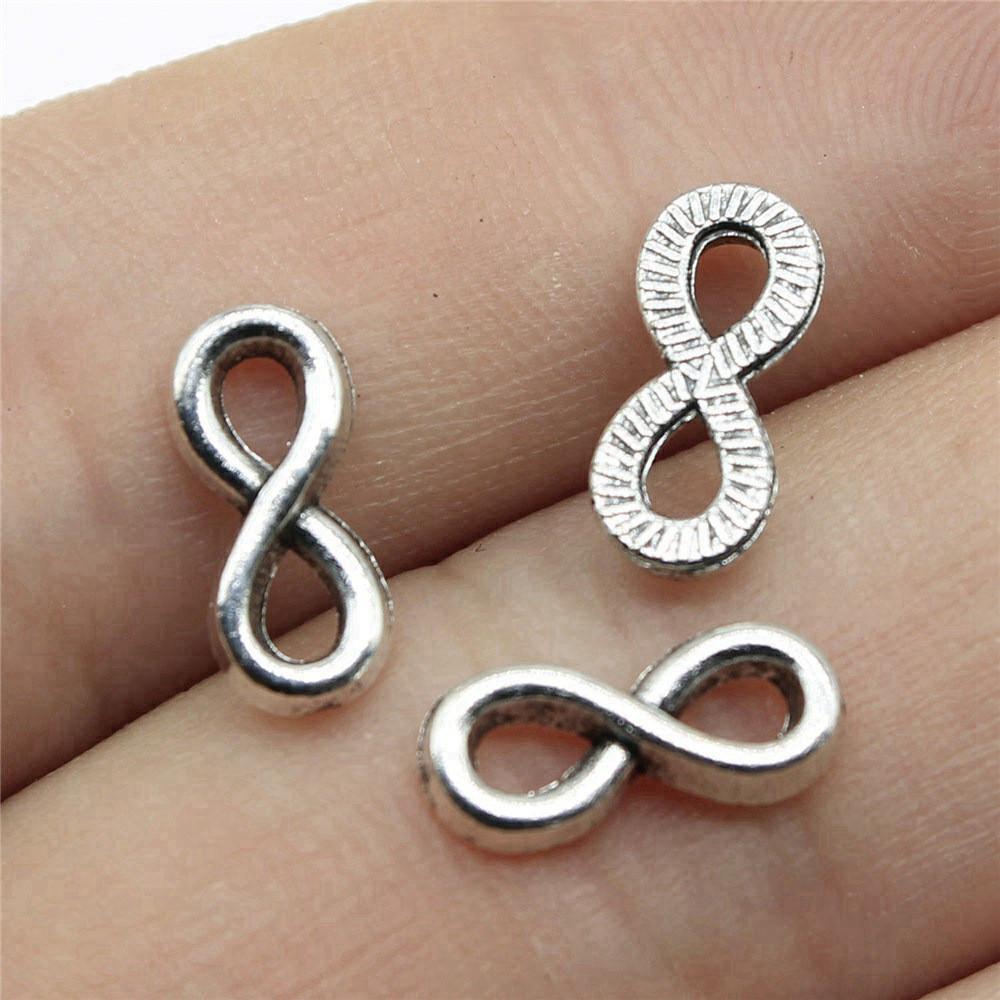 Accessories Parts Infinity Heart Love Connector Minimalist Jewelry Components QA027