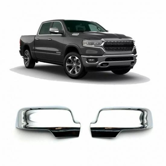 Direct Replacement Mirror Caps Covers Chrome For  -2024 Dodge Ram 1500 `