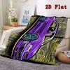 Purple Race Car 2D Flat Pattern Flannel Blanket High quality All Seasons Warmth and Comfort Perfect for Christmas Gifts.MMT0918362
