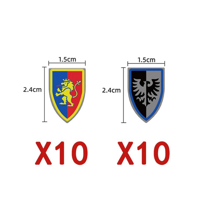Medieval Military Building Blocks Soldier Figures Black Eagle Knight Weapons Accessories Bow Knife Shield Flag Bricks Toy K047