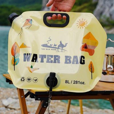 8L Camping-Wasserbeutel mit Hahn Tragbarer Wasserbehälter Faltbarer Wasser-Aufbewahrungsträgerkanister für Überleben oder Notfallausrüstung