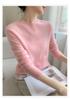 Women's Loose Cashmere Knit Base Layer Sweater - Plain Round Neck for Autumn/Winter