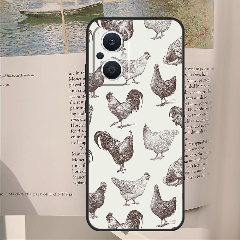 

Chicken Pattern Cover For OPPO Reno 7 8 Lite 11F 12F 13F 14F 10 11 12 13 14 Pro OPPO Find X6 X8 X9 Pro Case OPPO Find X5