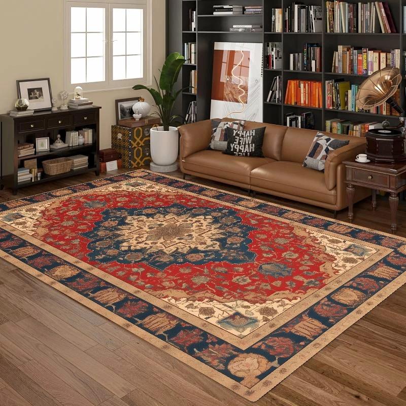 Bohemian Persian Red Carpet Large Non Slip Rug European Home Decor Soft Mat 200x300cm 60x90cm