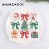 20pcs Printed Napkin New Christmas Day Decoration Elk Square Tissue Paper Party Printed Tissue Christmas Scene Decoration