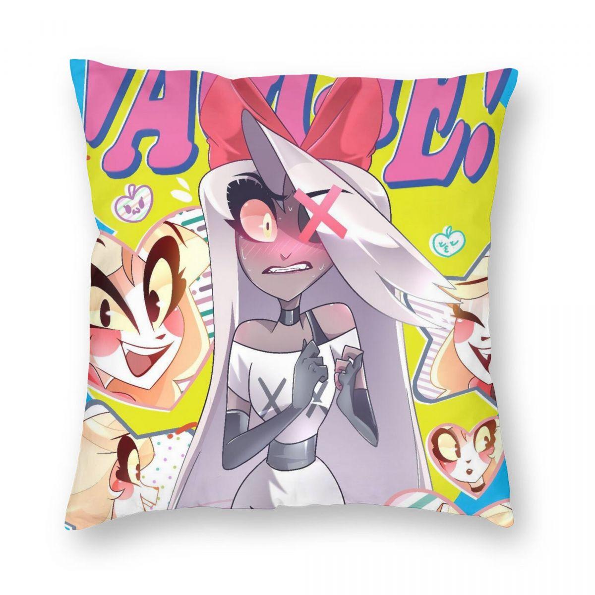 

Cartoon Hazbins Hotels Vox Pillowcase Soft Polyester Cushion Cover Gift Throw Pillow Case Cover Home Square 45*45cm 12x12Inch