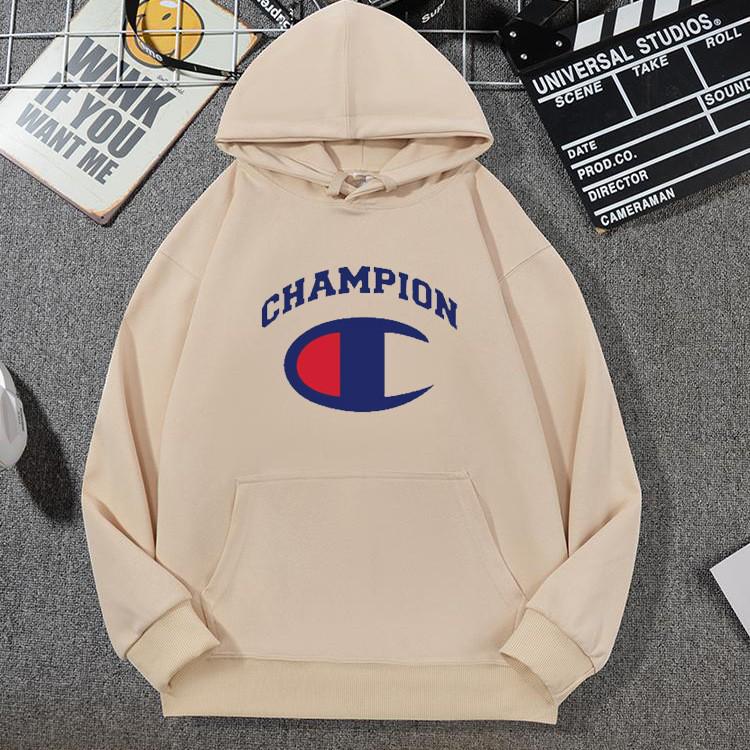 Men's & Women's Trendy Champion Hoodie: Casual Loose Fit, Spring/Autumn Style with Letter Design